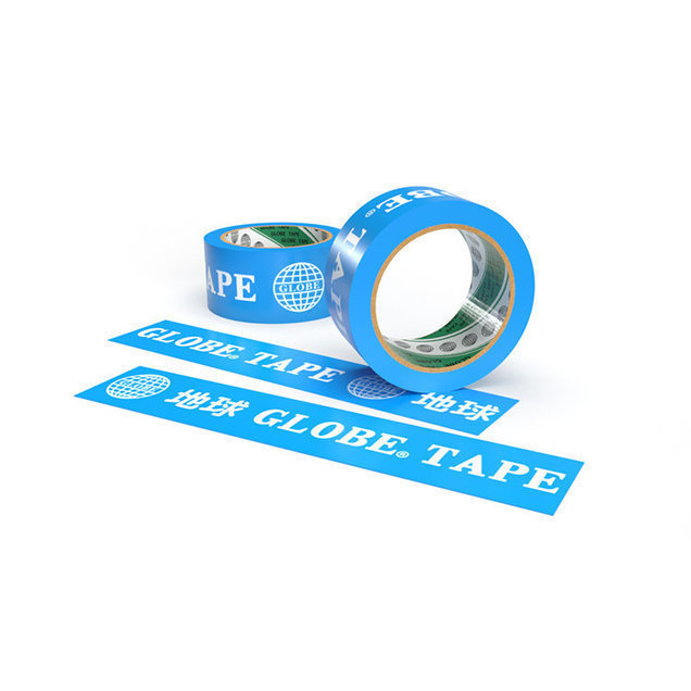 roduct information illustration: OPP packaging tape printed with Globe Tape logo  