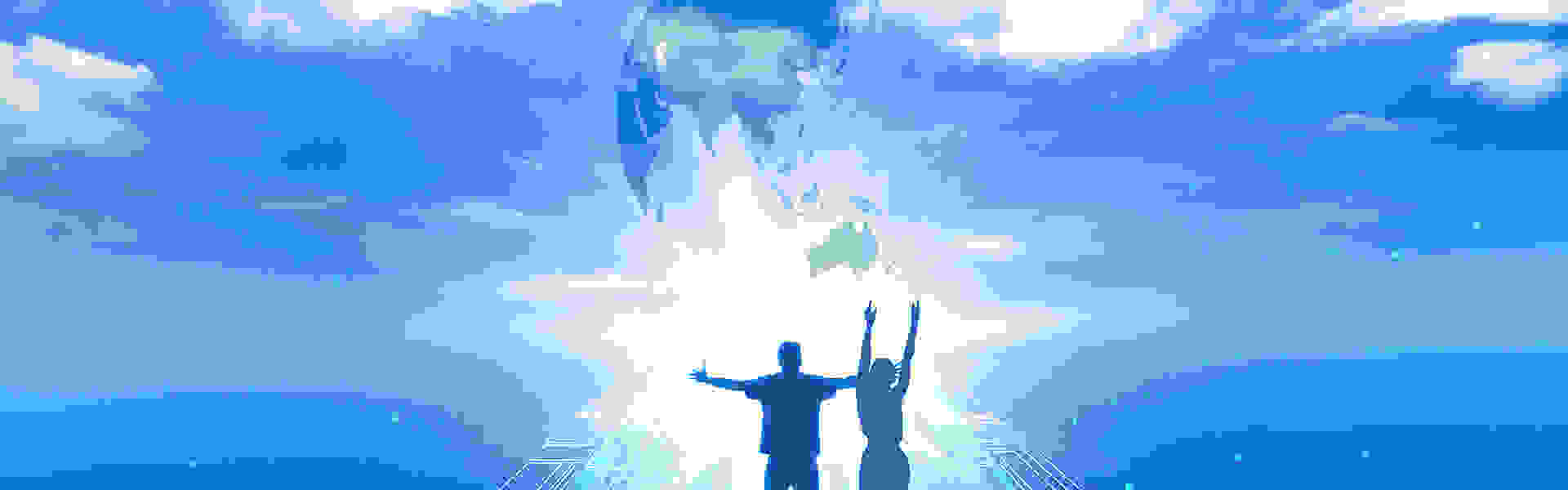 地球膠帶 企業 經營理念抬頭圖（擁抱地球示意圖）